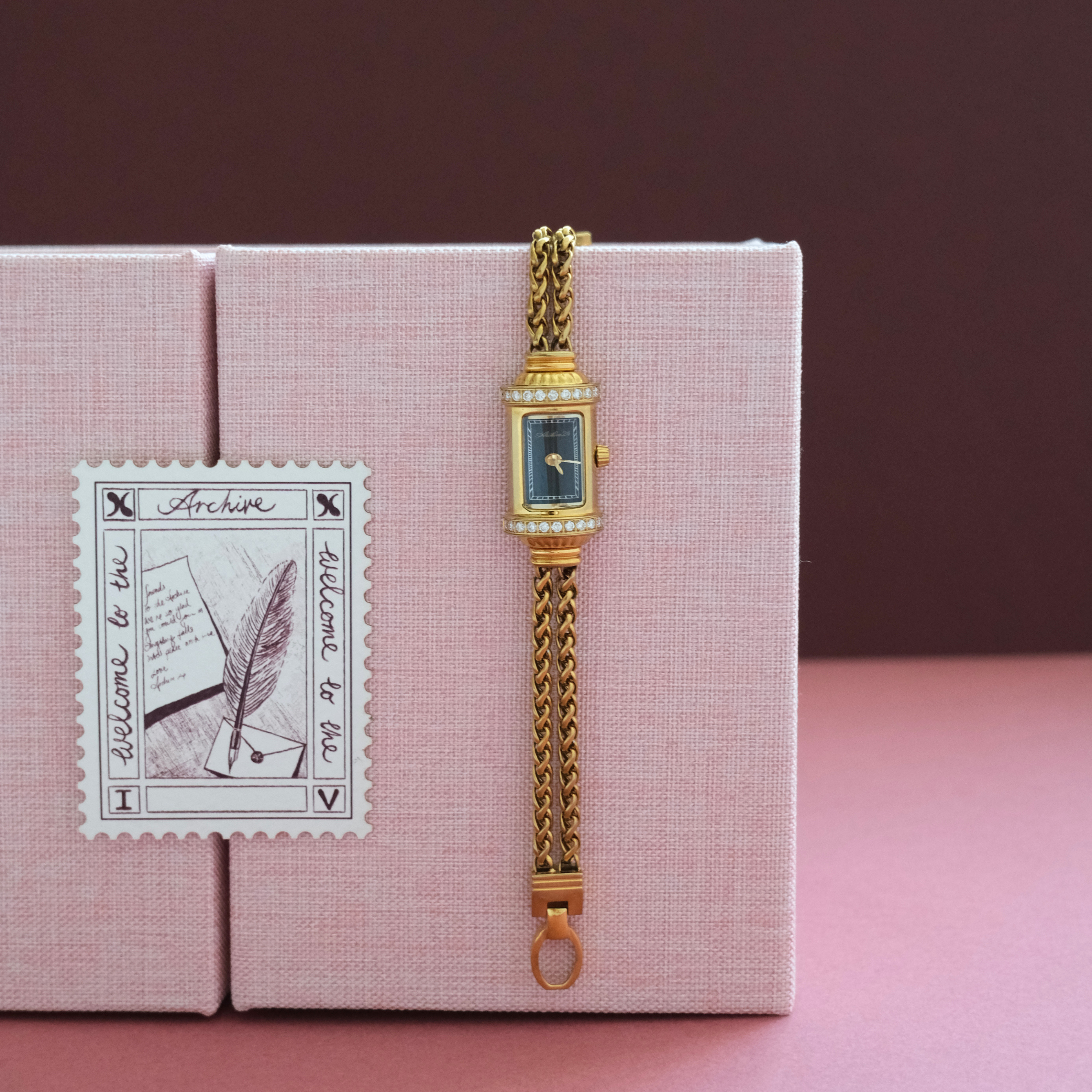 Archive24's Time Capsule jewelry watch with packaging